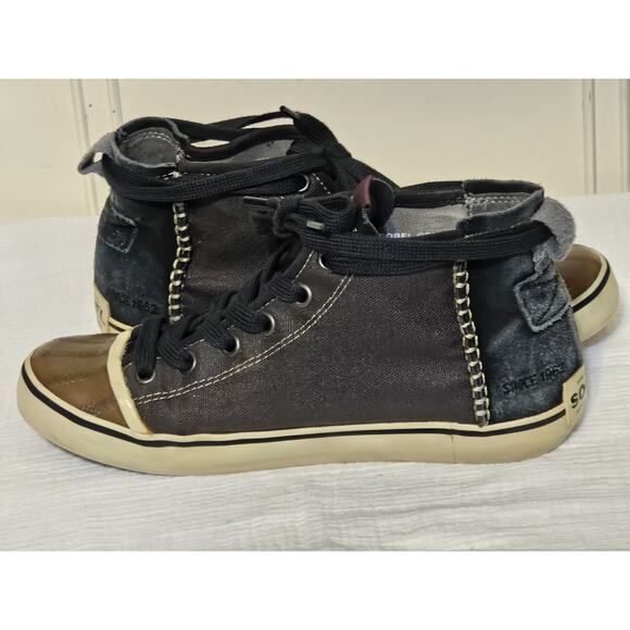 Sorel Sentry coated canvas water resistant cap toe sneaker womens 8 shoes - Picture 4 of 9